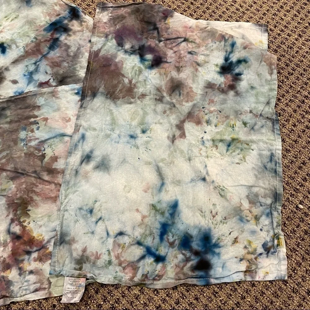tie dyed kitchen flour sack hand dish towels neutral earth tones - 2 available